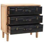 vidaXL Armoire à tiroirs bois de sapin massif 80x36x75 cm