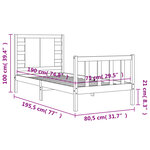 vidaXL Cadre de lit sans matelas bois de pin massif
