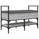 vidaXL Banc à chaussures sonoma gris 85 5x42x57 5 cm bois d'ingénierie