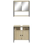 vidaXL Ensemble de meubles de salle de bain 2 Pièces chêne sonoma