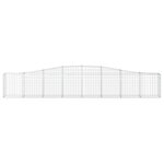 vidaXL Paniers à gabions arqués 4 Pièces 400x30x60/80 cm Fer galvanisé