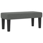 vidaXL Lit à ressorts avec matelas et banc Gris foncé 100x200 cm Tissu