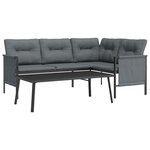 Salon de jardin meuble d'extérieur ensemble de mobilier 2 pièces anthracite acier 02_0015879