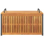 vidaXL Boîte à coussins d'extérieur bois d'acacia solide et acier