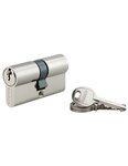 THIRARD - Cylindre de serrure double entrée SA  30x30mm  anti-arrachement  nickel  vis 45mm 3 clés