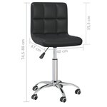 Chaise fauteuil siège de bureau informatique étude pivotante similicuir noir 02_0024053