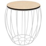 vidaXL Ensemble de table basse Contreplaqué de peuplier Fer 3 Pièces