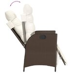vidaXL Chaises inclinables de jardin lot de 2 avec repose-pied rotin