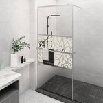 vidaXL Paroi de douche et étagère Chrome 90x195 cm Verre ESG&Aluminium