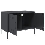 vidaXL Meubles TV 2 Pièces anthracite 68x39x50 5 cm acier