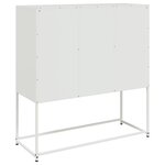 vidaXL Buffet blanc 100 5x39x107 cm acier laminé à froid