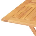 vidaXL Table pliable de jardin 85x85x76 cm Bois de teck solide