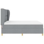 lit box spring vidaXL avec matelas gris clair 180x200 cm en tissu