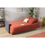 Canapé clic clac 3 places - Gris anthracite - Matelas 14 cm - 130 x 190 cm - MEGAN