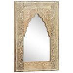 vidaXL Miroir peint à la main 40x55 cm Bois de manguier solide