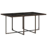 vidaXL Ensemble à manger de jardin et coussins 7 Pièces marron rotin