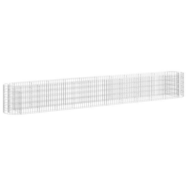 vidaXL Lit surélevé à gabion Fer galvanisé 400x50x50 cm