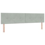Lit à ressorts avec matelas et lumière LED gris clair 200x200 cm en velours
