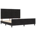 lit vidaXL Noir 180x200 cm en Velours