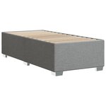 vidaXL Cadre de lit sans matelas gris clair 90x200 cm tissu