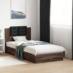 vidaXL Cadre de lit sans matelas chêne marron 90x190 cm