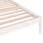 vidaXL Cadre de lit Bois de pin massif 100x200 cm blanc