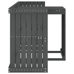 vidaXL Set de balcon 2 places gris bois de pin massif