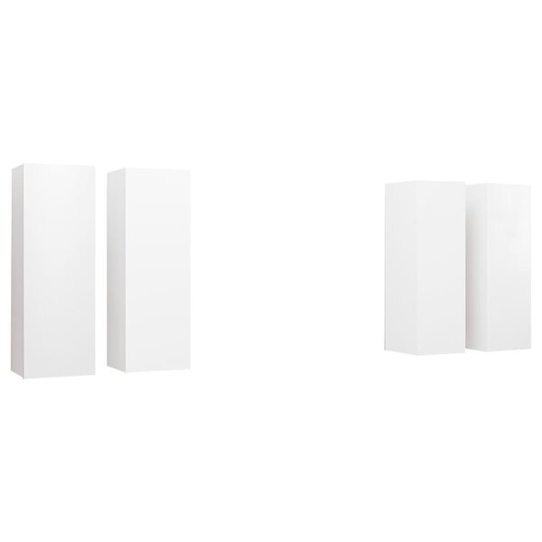 vidaXL Meubles TV 4 Pièces Blanc 30 5x30x90 cm Bois d'ingénierie