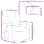 vidaXL Fauteuil inclinable de massage Gris Similicuir
