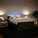 vidaXL Sommier à lattes de lit et matelas Vert foncé 160x200cm Velours