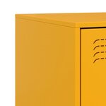 vidaXL Table de chevet jaune 34 5x39x44 cm acier