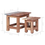 vidaXL Tables gigognes 2 Pièces Bois de récupération massif
