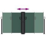 vidaXL Auvent latéral rétractable vert foncé 120x1000 cm