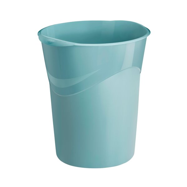 Corbeille à papier plastique cep riviera couleur 14l vert menthe