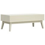vidaXL Table basse avec 2 tiroirs Gris sculpté 110x50x40 cm Bois