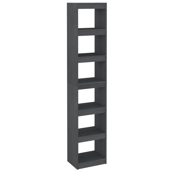 vidaXL Bibliothèque/Séparateur de pièce Gris 40x30x199 cm Pin massif