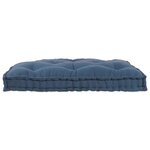 Coussin de canapé sur palette vidaXL en tissu bleu