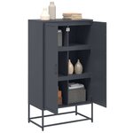 vidaXL Buffet haut anthracite 68 5x38 5x123 5 cm acier