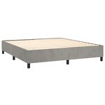 vidaXL Cadre de lit sans matelas gris clair 180x200 cm velours