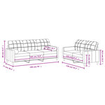 vidaXL Ensemble de canapés 2 Pièces avec coussins noir tissu