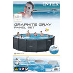 INTEX Ensemble de piscine hors sol Graphite Gray Panel 478x124 cm