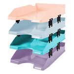 Exacompta Jeu de bacs à courrier COMBO MIDI Aquarel