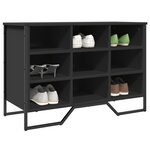 vidaXL Armoire à chaussures noir 90x38x61 5 cm bois d'ingénierie