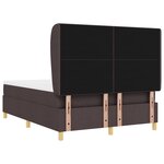 Lit à ressorts vidaXL avec matelas marron foncé 140x190 cm en tissu