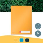 Chemise de présentation 3 rabats leitz cosy a4 polypropylène jaune - sachet de 3 - esselte