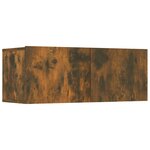 vidaXL Meubles TV 4 Pièces chêne fumé 80x30x30 cm bois d'ingénierie