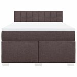 vidaXL Sommier à lattes de lit avec matelas Marron foncé 160x200 cm