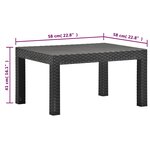 vidaXL Salon de jardin 2 Pièces avec coussins PP Rotin Anthracite