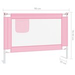 vidaXL Barrière de sécurité de lit enfant Rose 90x25 cm Tissu