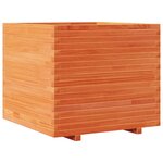 vidaXL Jardinière cire marron 80x80x72 cm bois de pin massif